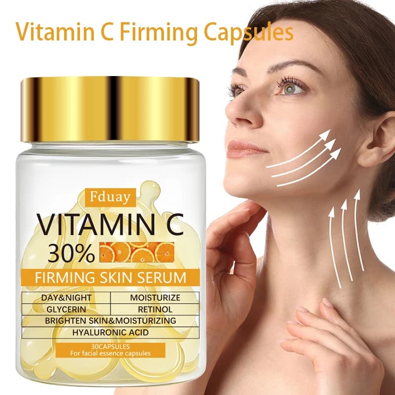 Vitamin C essence milk, brightening skin tone, firming skin, efficient moisturizing and moisturizing (1g * 30 capsules) 1 bottle
