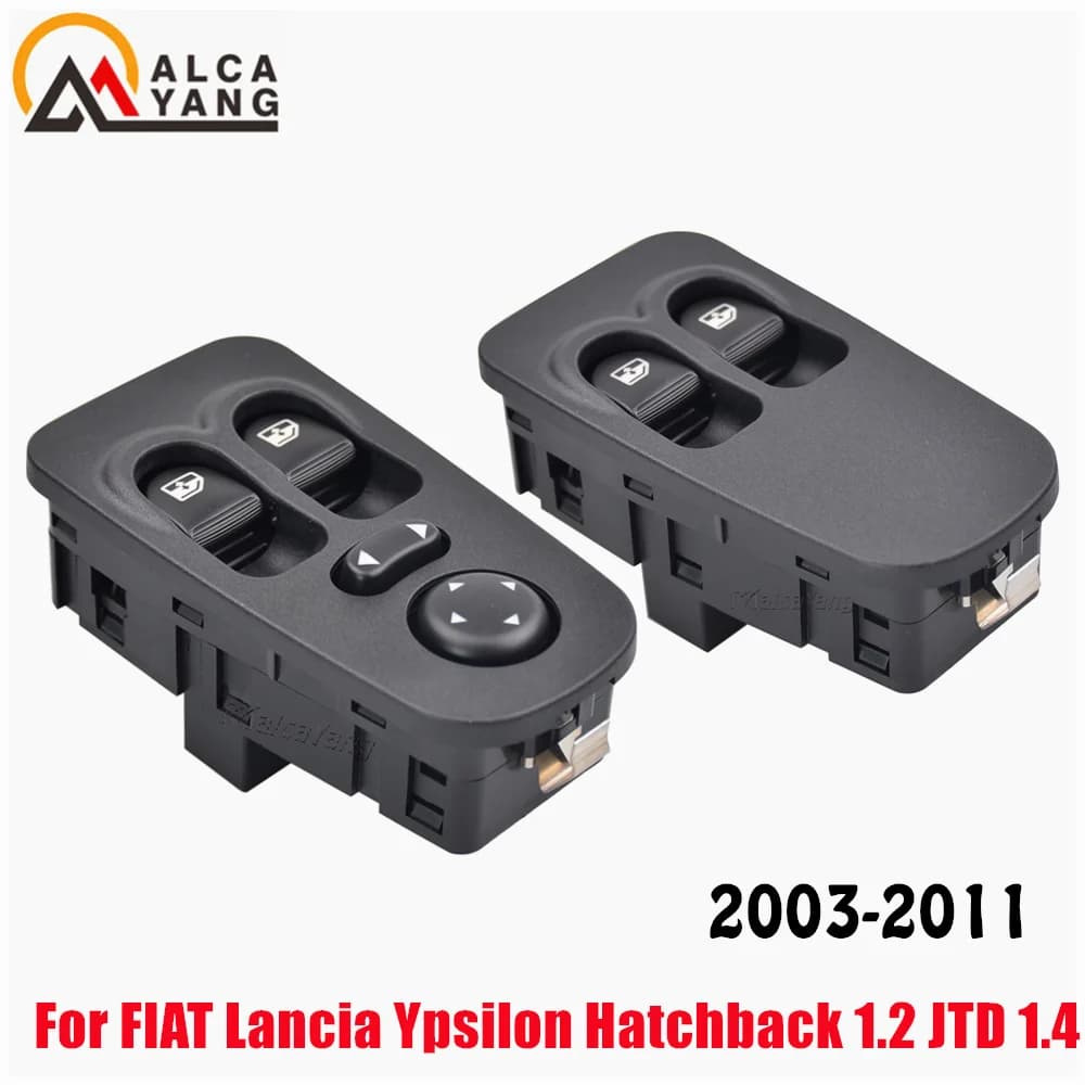 Nuovo interruttore di comando alzacristallo elettrico anteriore sinistro/destro per Fiat Lancia Ypsilon 1.2 JTD 1.4 2003-2011 735360604 735360605