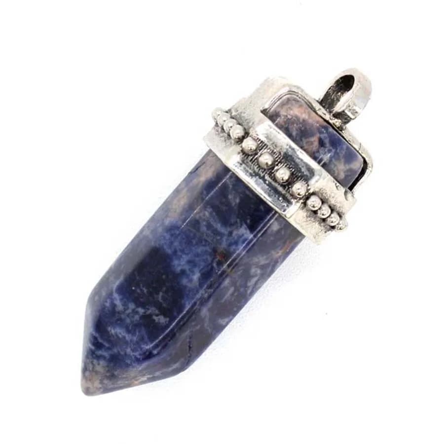 Pendenti in pietra prisma esagonale di cristallo per collana da donna fai da te ametista naturale quarzo rosa agata pietra preziosa pendoli gioielli uomo