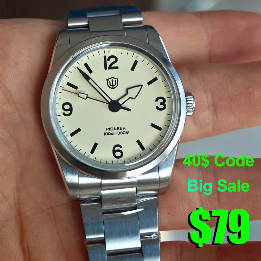 Watchdives WD1960S V2 Watch Quartz New Dial Sapphire Glass Cream Watch Vintage Movement VH31 Luminous 10Bar Man's Watch