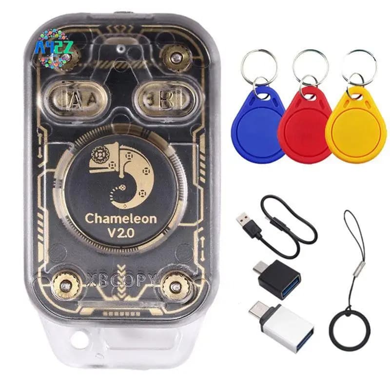 A42Z-Chameleon V2.0 RFID Smart Chip Reader Emulatore NFC Duplicatore 125K 13.56Mhz Decodifica scheda + 3XUID Portachiavi Chameleon Ultra