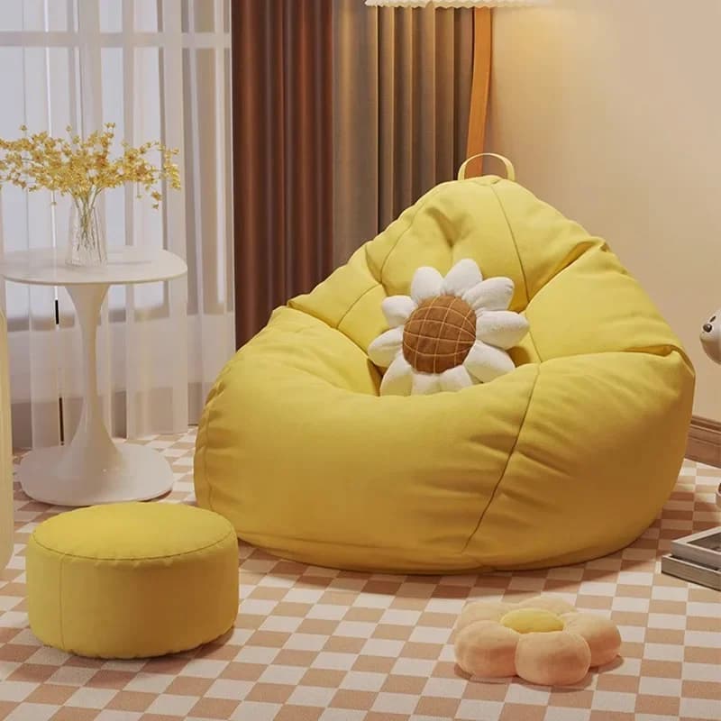 Home Living Room Lazy Sofa Tatami Bean Bag EPP Sleeping Bedroom Single Back Chair