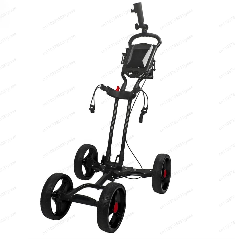Carrello caricato con palline da golf a quattro ruote Carrello portaoggetti pieghevole Carrello caricato da golf