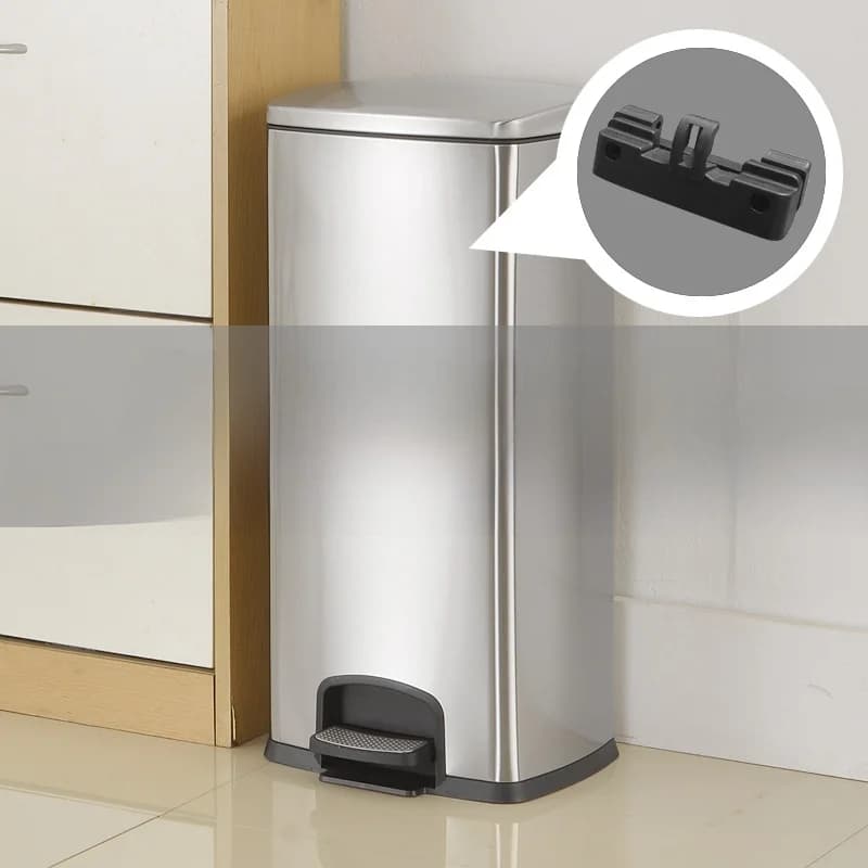 Bidone della Spazzatura Quadrato Lang in Plastica 8L 2L 5L 20L 30L 40L con Coperchio, Cestino per Rifiuti Ecologico per Casa e Ufficio