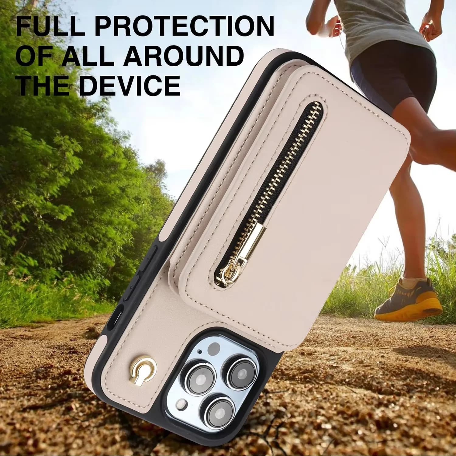 Carte con cerniera Borsa a tracolla in pelle RFID Custodia a portafoglio per iPhone 17 Pro 16 14 Pro 15 Max Plus 13 12 11 XR 2022 Tasca per borsa