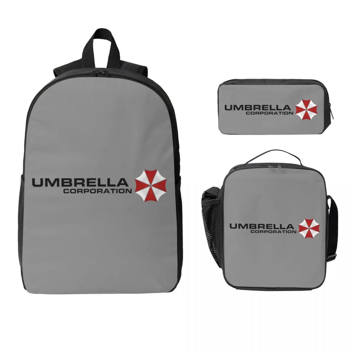 Movie Game Corporation Umbrellas Backpack Student Boys Girl BookBag School Bag Shoulder Bags 3ps Insulated Lunch Bag Pencil Case