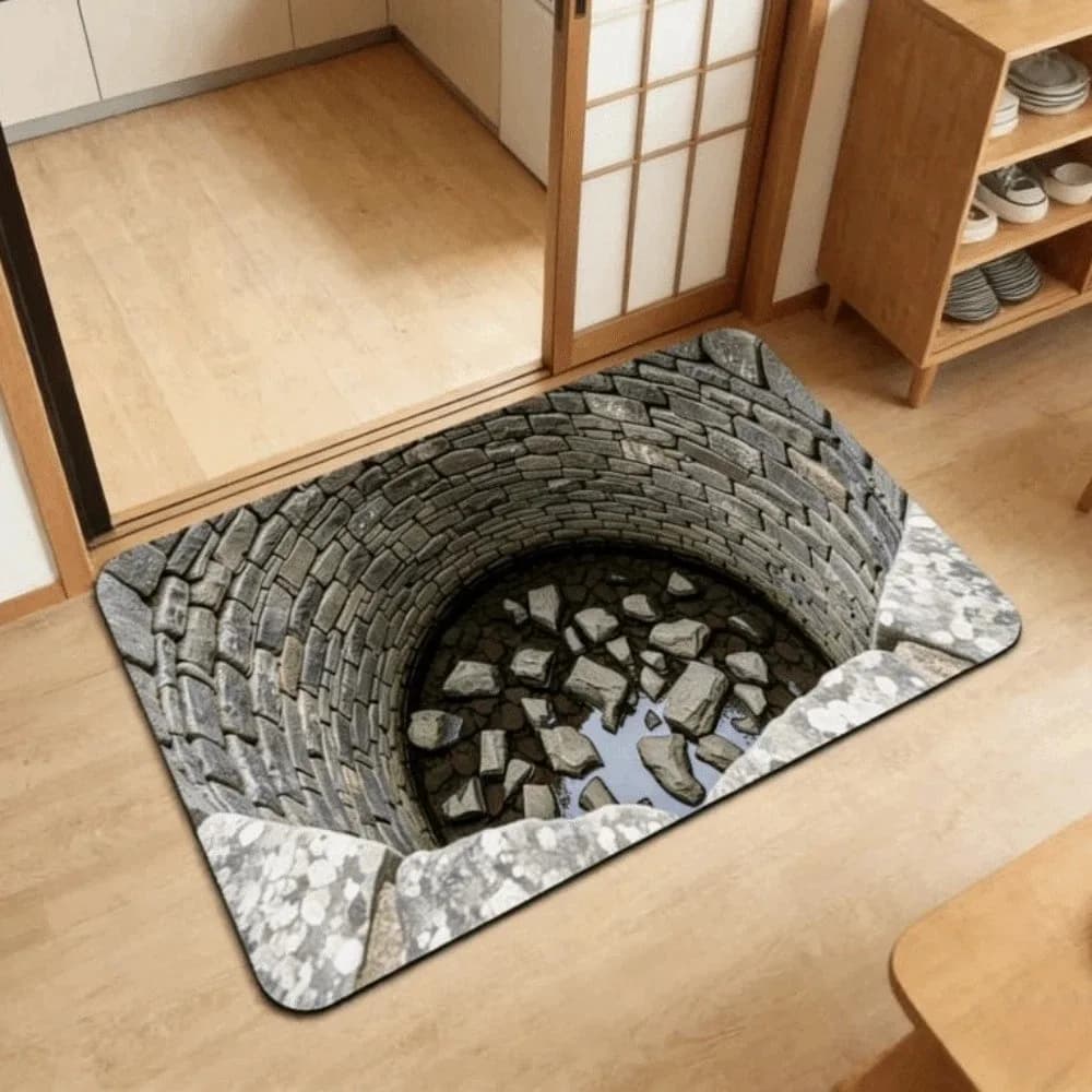 3D Carpet with Optical Lighting Plain, Anti-slip, Abrasion Resistant, Durable Bath Mat, Absorbent, Bedroom Mat, Home Decoration