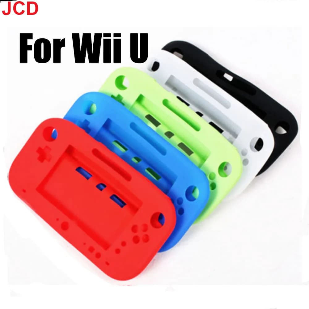 JCD Protezione completa per tutto il corpo in gomma siliconica morbida per custodia in gel Wii U Custodia protettiva per controller Wii U Gamepad