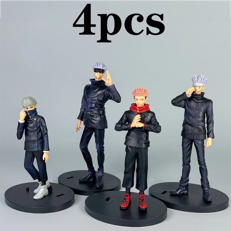 4 pz/set Gojo Satoru Anime Jujutsu Kaisen Action Figure Itadori Yuji Seduto Noodle Stopper Modello Giocattoli Bambole Collezione Hobby