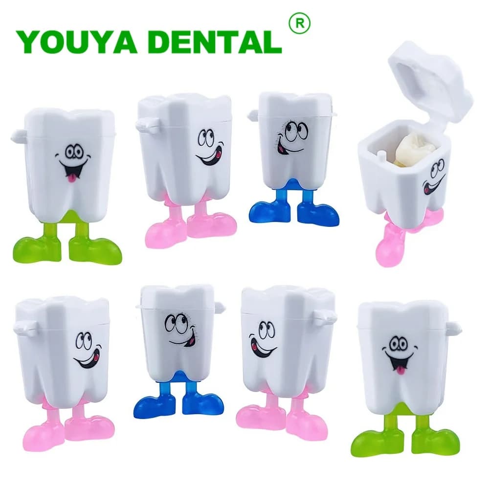 50pcs Milk Tooth Box Tooth Shape Kids Teeth Storage Boxes Child Deciduous Tooth Organizer Container Keepsake Souvenir Save Box