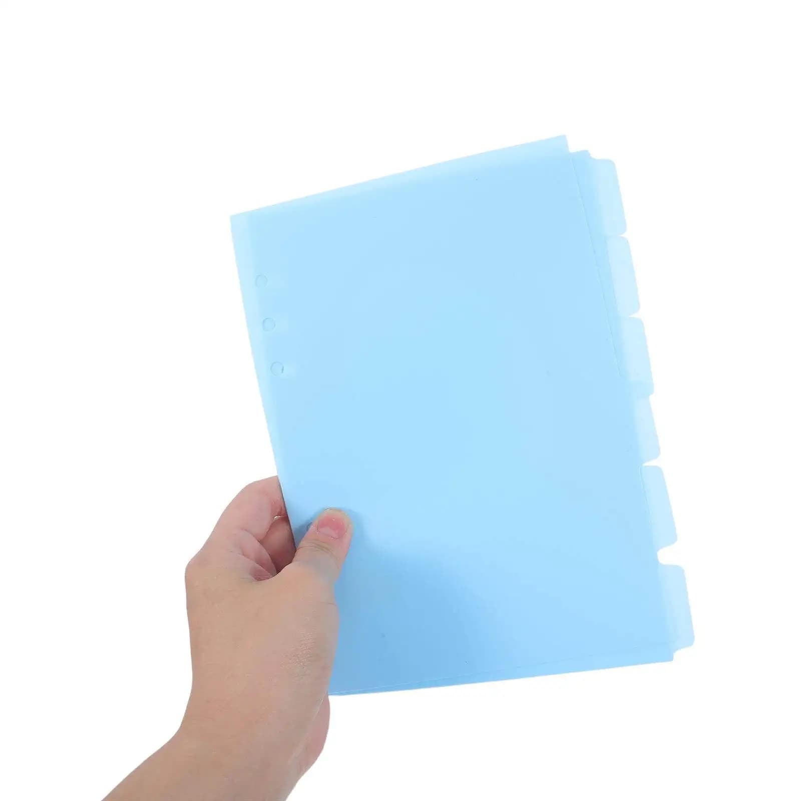 6Pcs Index Dividers for Binder A5 Plastic Divider Pages with Tabs for Lever Arch Files Notebook Planner DIY Organization