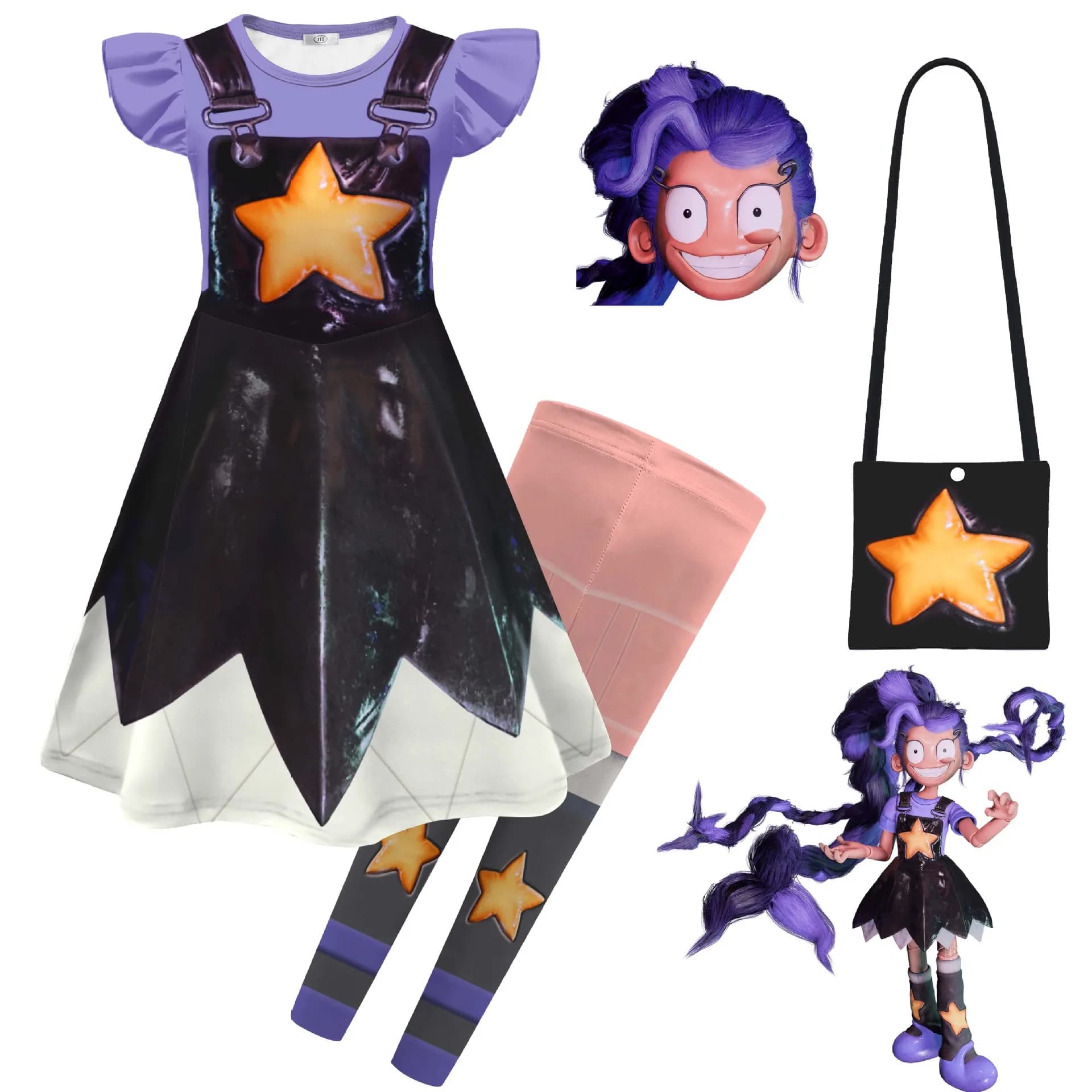 NUOVO Costume Cosplay Lily del Gioco Horror Play Time, Vestito per Bambine, Abbigliamento per Bambini Bobi 5 Puppet Lily, Abbigliamento per Halloween e Carnevale