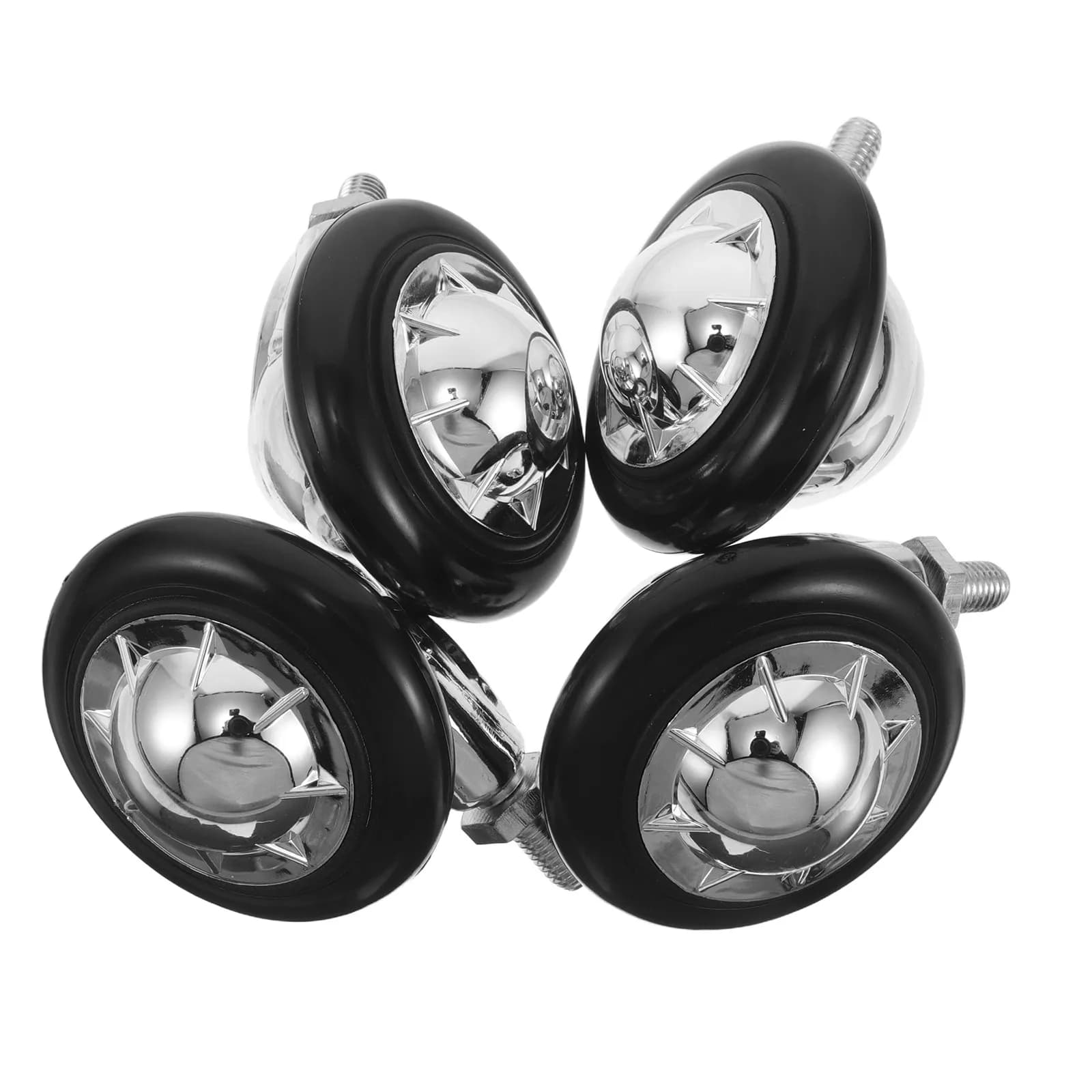4Pcs Office Chair Wheels Nylon Plastic Swivel Casters Replacement M8 Threaded Slanted Edge Silent Rolling for Desk Gaming Carpet