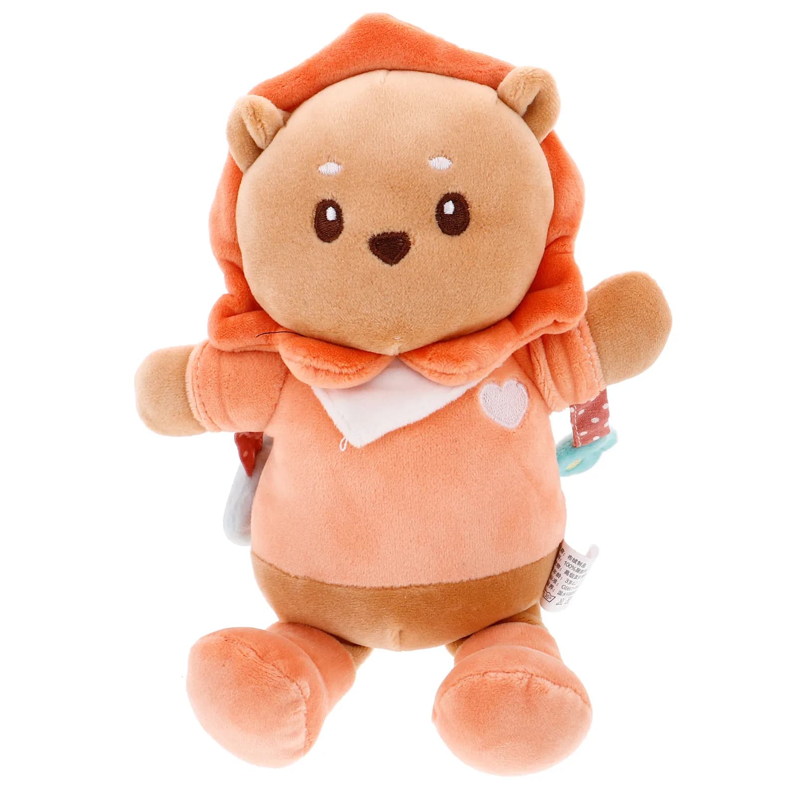 Peluche Leone Imbottito Portachiavi da Appendere, Accessorio Morbido per Seggiolino Auto, Compagno per Passeggino e Culla, Mobile Giocattolo