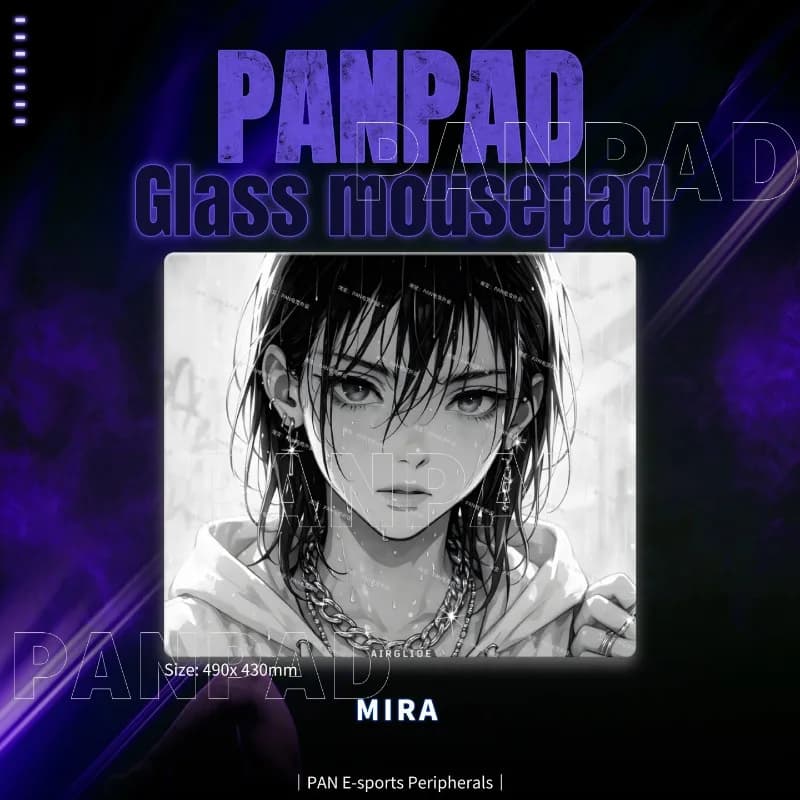 Tempered Glass Mouse Pads Replica MIRA Custom Personalised Gaming Mats Large Size Desk Pad for PC FPS E-Sports Gaming Mouse Pad