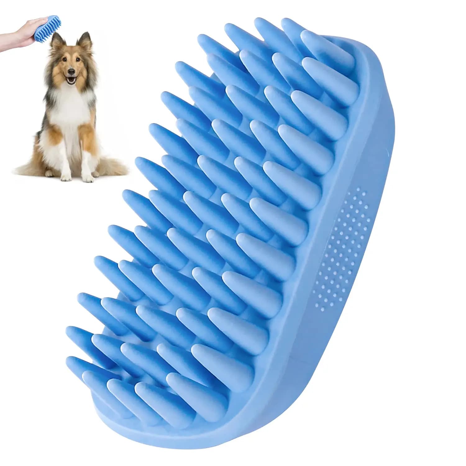 Spazzola da bagno per animali domestici in silicone ecologico all'ingrosso Shampoo per cani Spazzola per toelettatura Spazzola morbida per spargimento Accessori per animali domestici