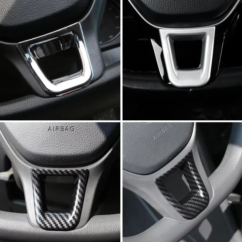 For VW Golf 7 Jetta MK5 MK6 Polo Passat B7 B8 T-ROC Troc ABS Volante Trim Cover Panel Sticker Accessories