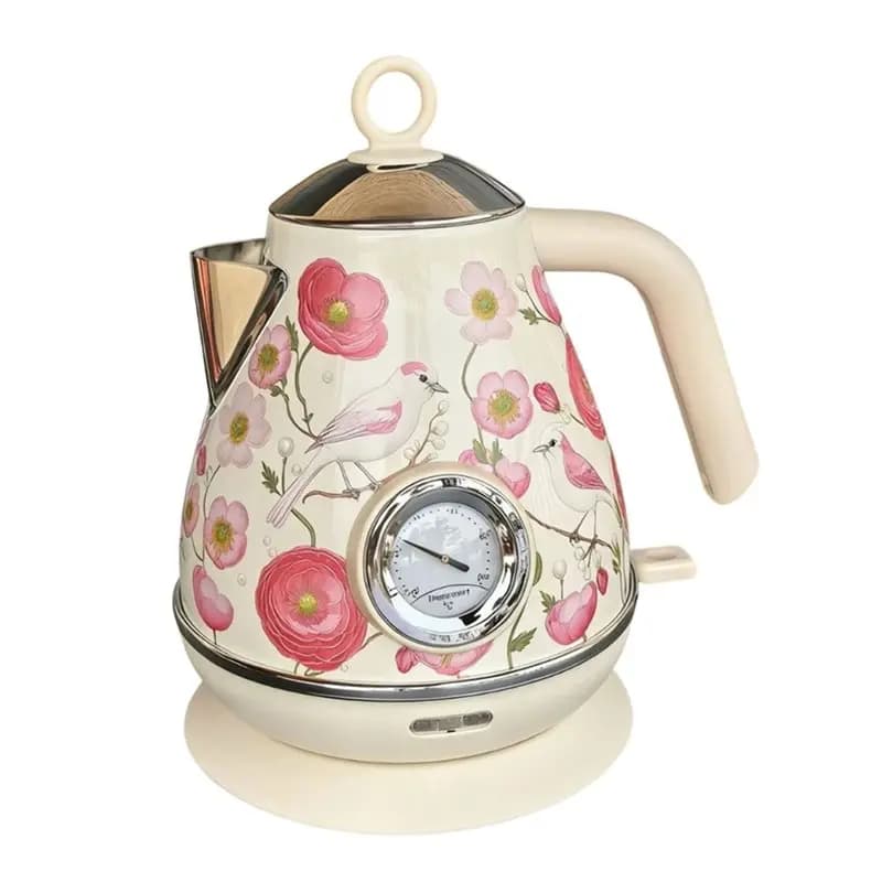 BAAO-Retro 1.7L Electric Kettle With Temperature Display Boiling Water Auto Power Off EU Plug Tea Pot Kitchen Tool