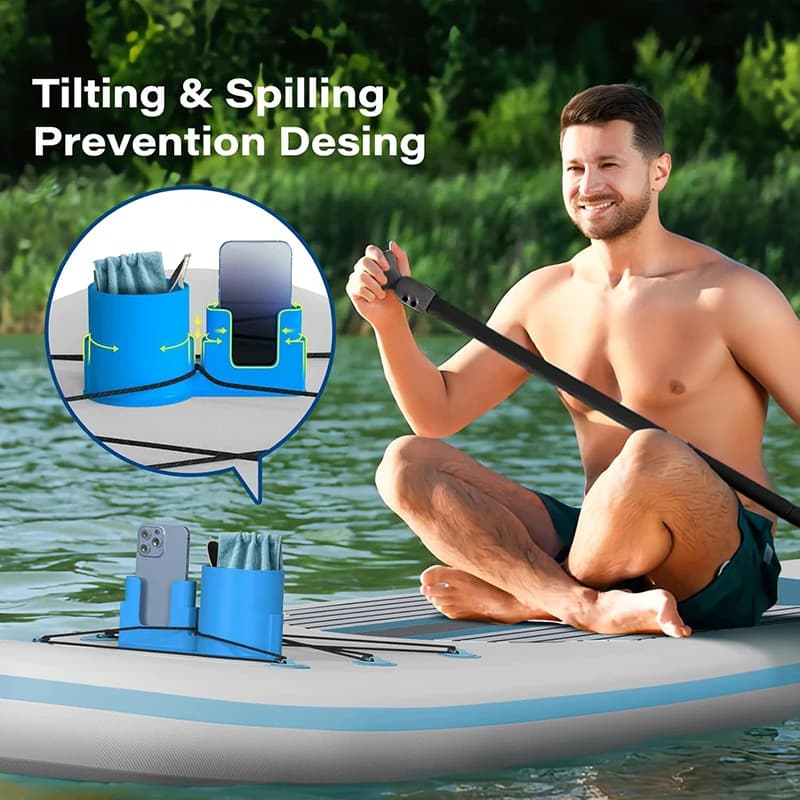 Portabicchieri in PVC per Kayak e Paddle Board, Accessorio per Sport Acquatici all'Aperto