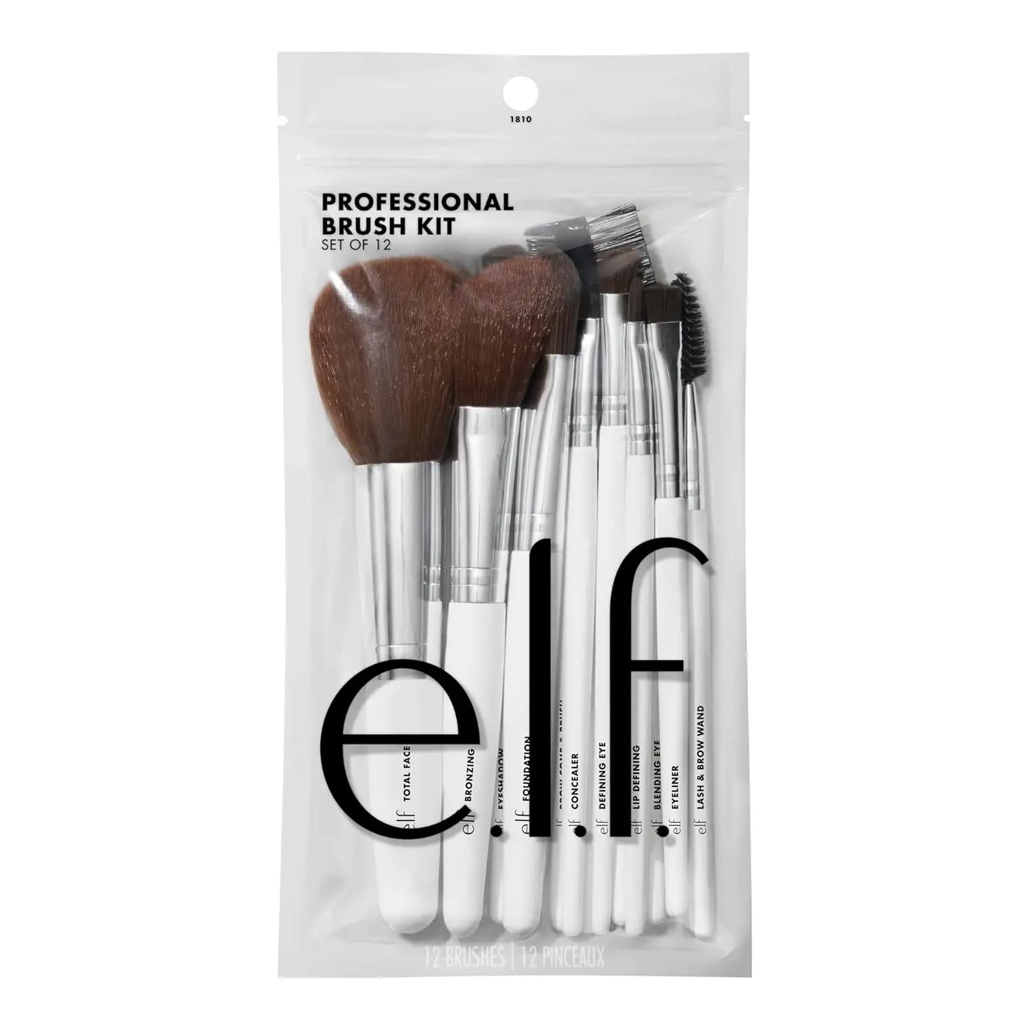 Set di 12 Pennelli da Trucco, Professionali per Applicazione Completa del Viso, Vegani e Cruelty-Free