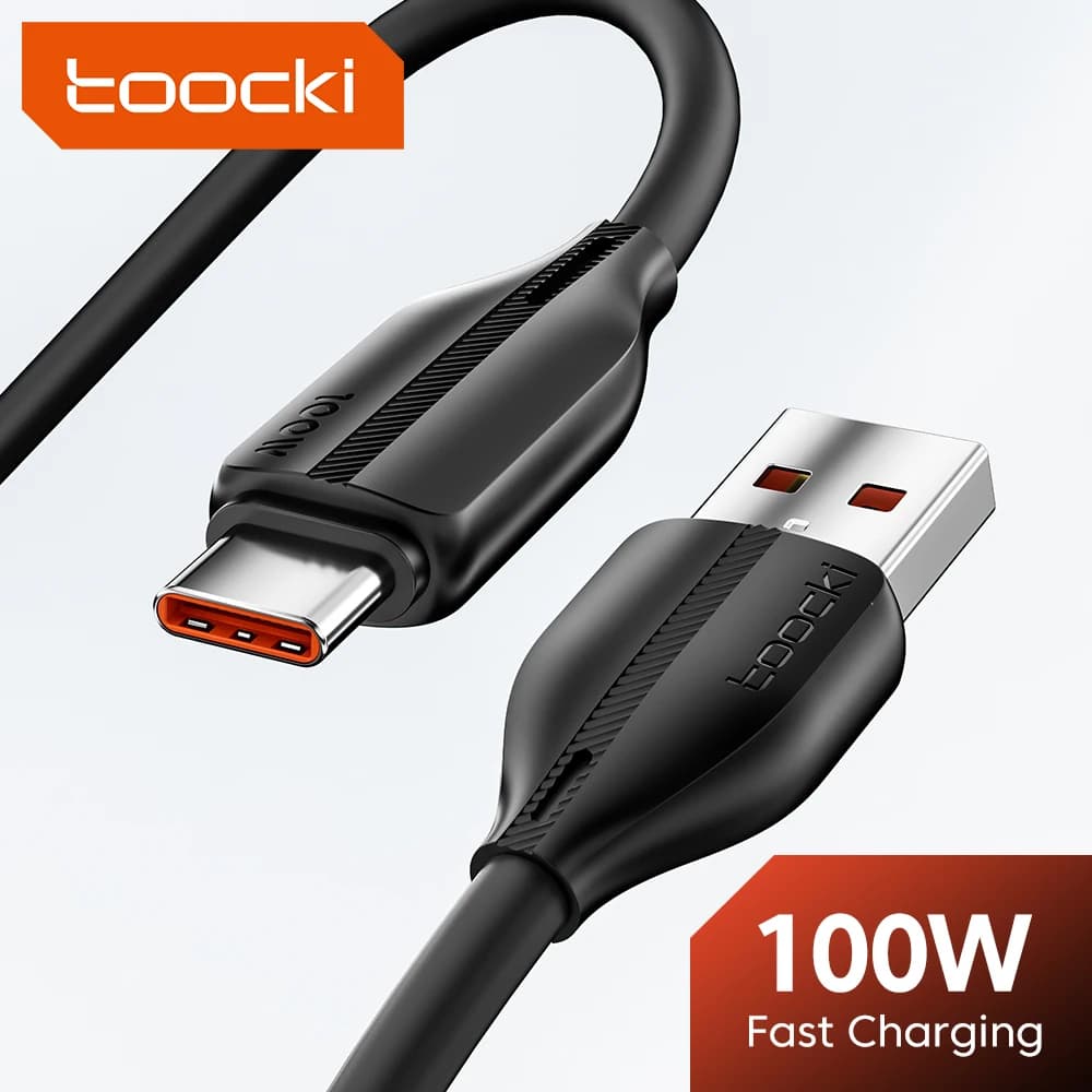 Cavo Toocki 6A da USB A A USB tipo C per Huawei Honor Xiaomi Poco Oneplus Samsung 100W caricabatterie A ricarica rapida cavo dati USB C