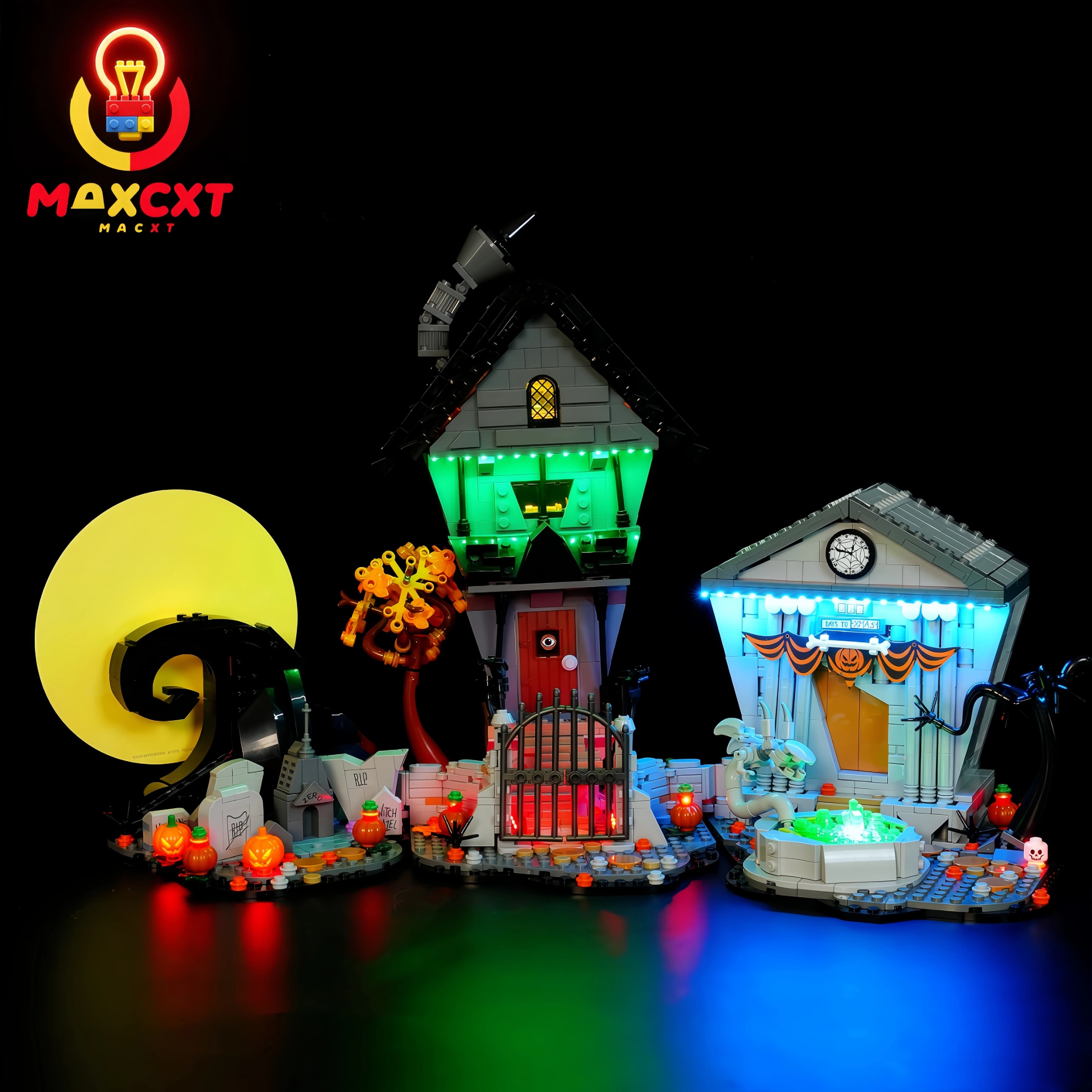 MAXCXT HA CONDOTTO LA Luce Per LEGO 21351 Disney Tim Burton Il Incubo Prima di Natale Edificio Lampada Decorativa FAI DA TE NON Edificio