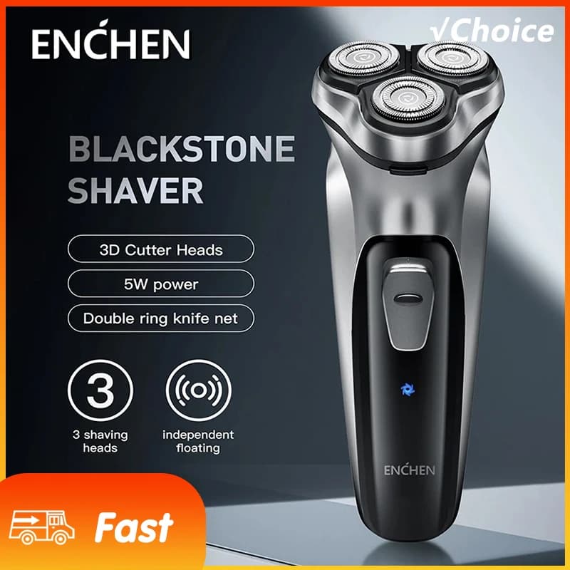 New ENCHEN BlackStone Electric Razor Men's Razor Type-C Rechargeable Bearing Barba Smart Control Machine 100% Travel Block