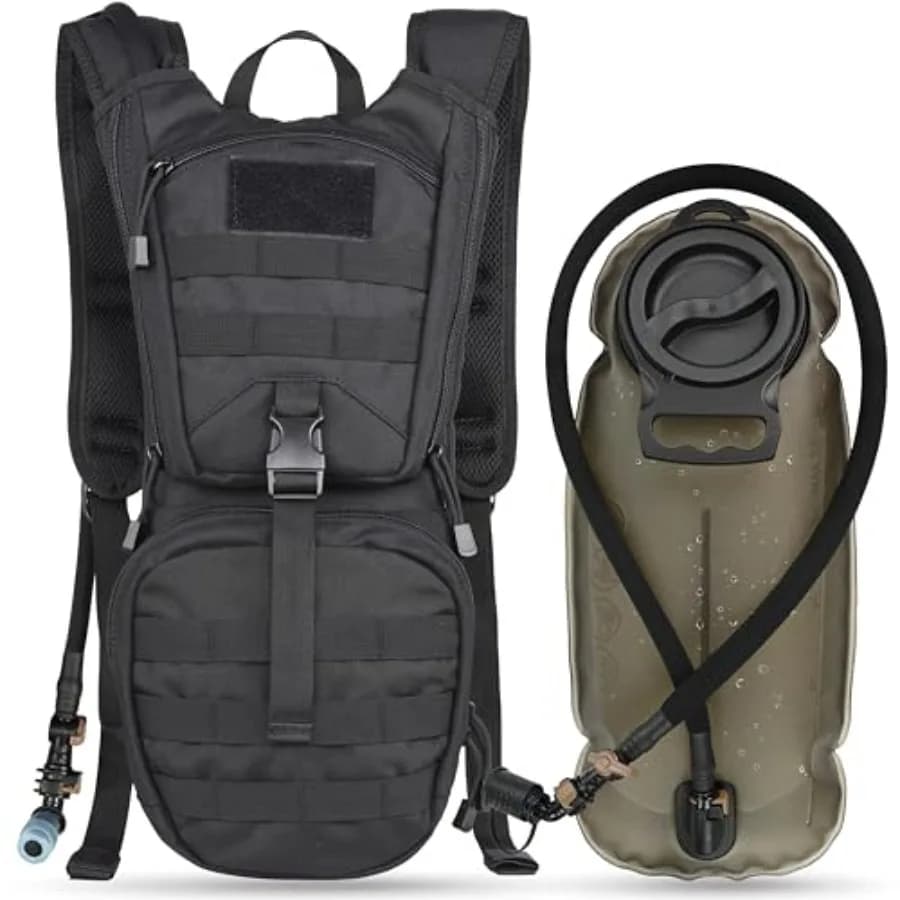 Zaino tattico Molle con sacca idrica da 3 litri in TPU, zaino militare per ciclismo, escursionismo, corsa, arrampicata, caccia B