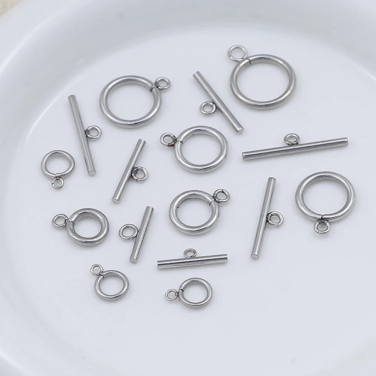 Stainless Steel OT Rings&Toggle Clasps Round Bar For Jewelry Making Necklaces Bracelets Pendants DIY Handmade Accessories