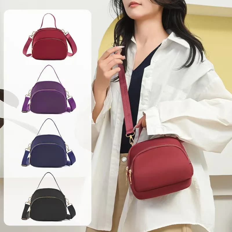 Mini borsa a tracolla da donna Borsa piccola quadrata per telefono Borsa a tracolla casual in nylon Portafoglio semplice