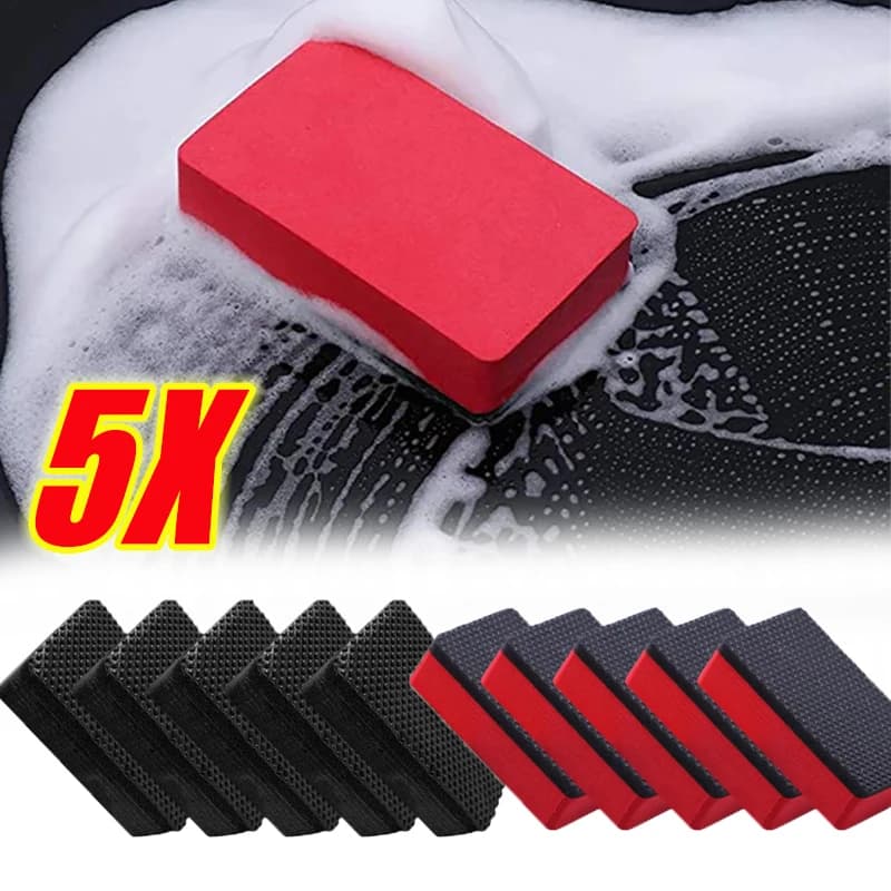 3/5PCS Spugna per lavaggio auto Argilla vulcanica Rimozione dei fanghi Vernice volante Argilla ossidata Argilla rombica Scrub Pulizia e dettagli auto
