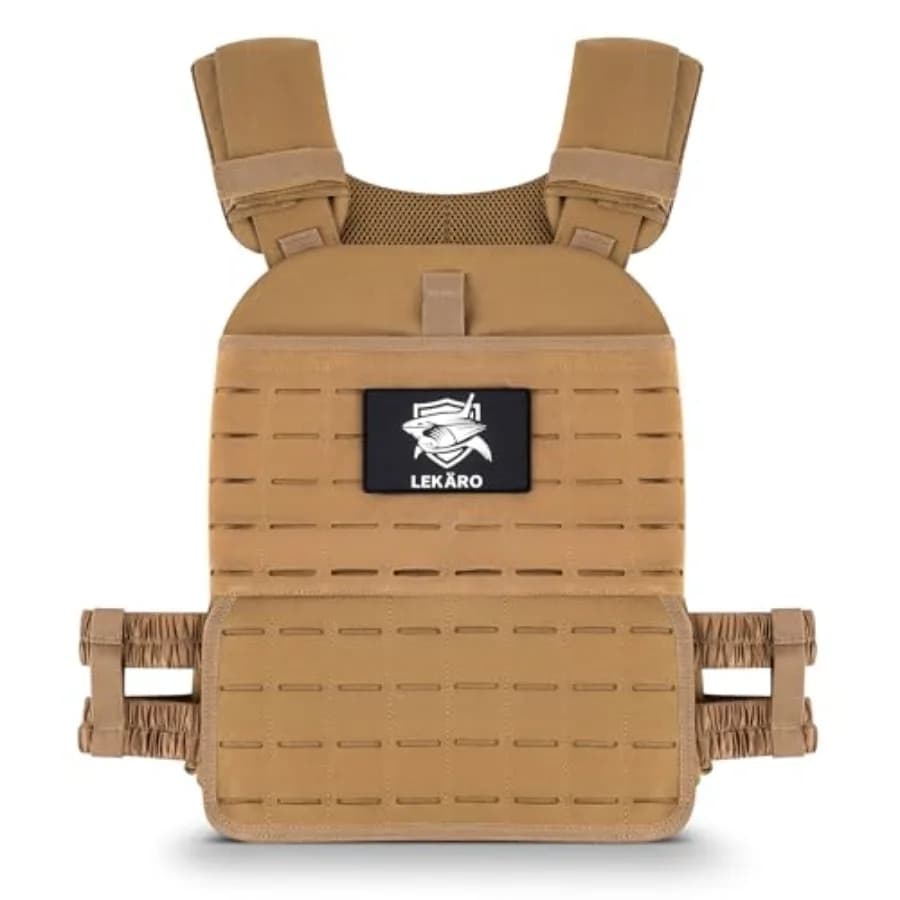 Adjustable Zavorrato vest for Strength Training and Rucking, Tactical Vest for Fitness with Breathable Fabric, Compatible with Plates 10x12