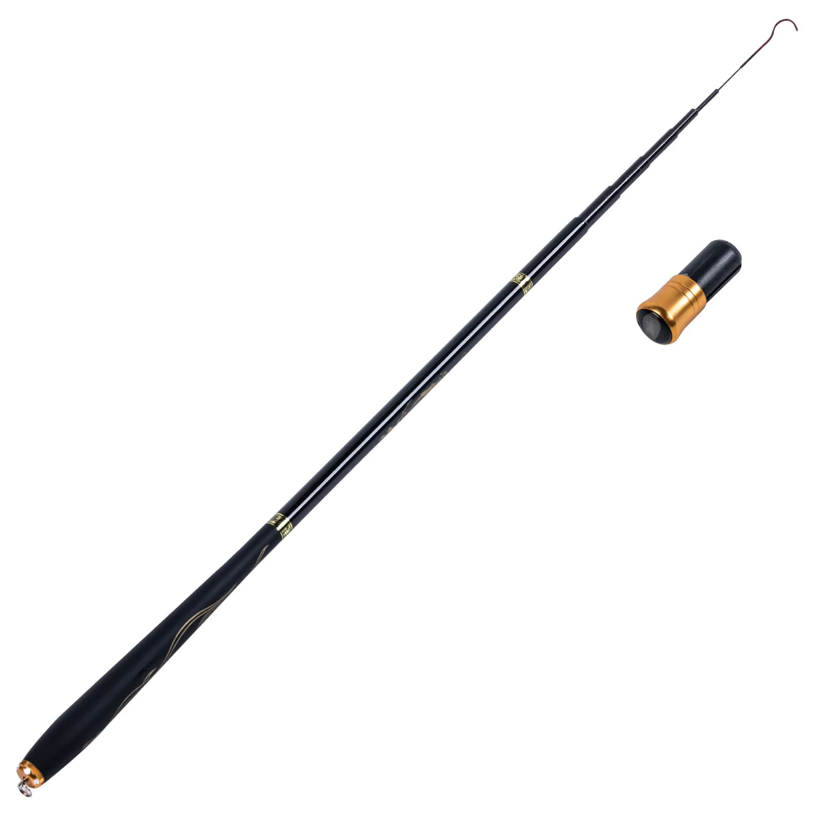 Goture Mini Hand Pole 1.8m-3.6m Canna a mano in fibra di carbonio Canna da pesca telescopica d'acqua dolce a flusso ultraleggero per la pesca alla carpa