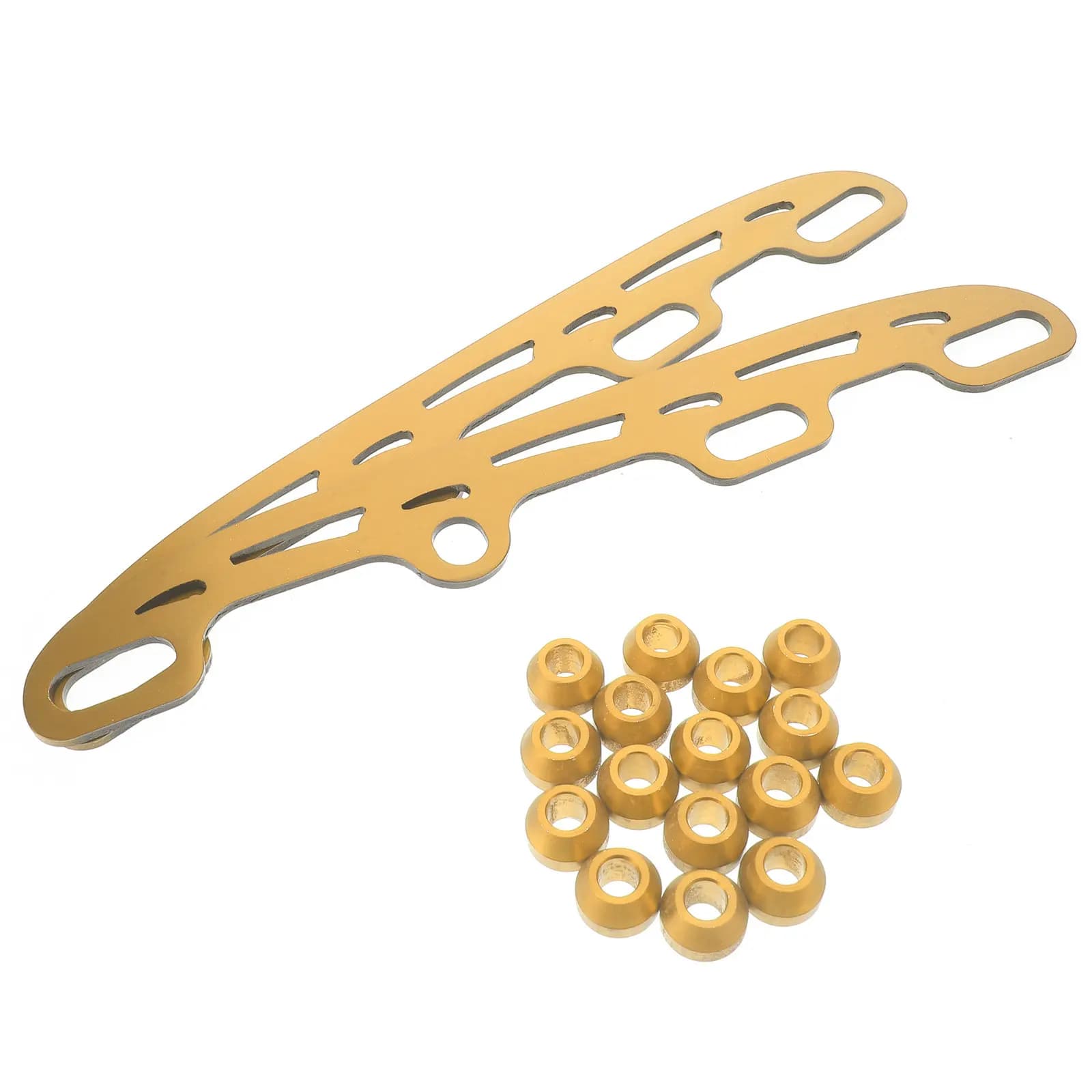 2 Set di Lame di Ricambio in Acciaio Inossidabile per Pattini da Hockey su Ghiaccio, Lame Dorate da 11,4 Pollici per Conversione Pattini in Linea, Alta Prestazione