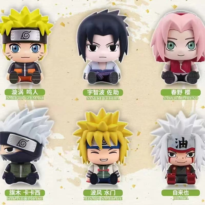 EAKI Originale NARUTO Shippuden Sticky Sit Series Blind Box Naruto Uzumaki Anime Figure Sasuke Uchiha Mystery Box Modello Ornamentale