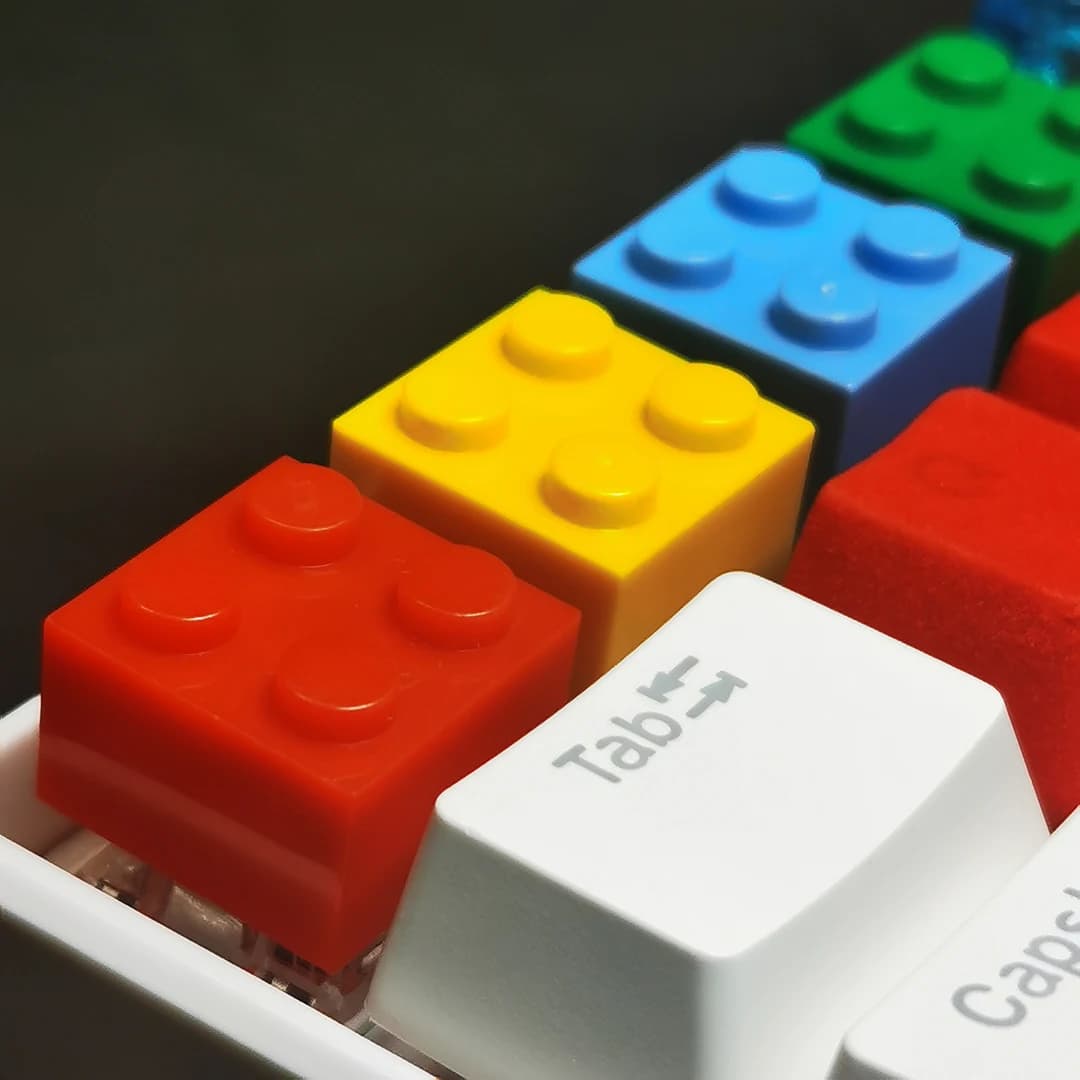 Copritasti da costruzione Tastiera meccanica personalizzata Decorazione da tavolo manuale personalizzata sostituibile a caldo