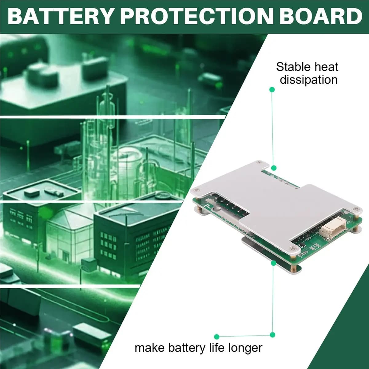 (ABDH) Scheda di Protezione per Batteria al Litio 4S 12.8V 120A BMS, Scheda di Protezione per Caricabatterie al Litio Ferro Fosfato per Lifepo4