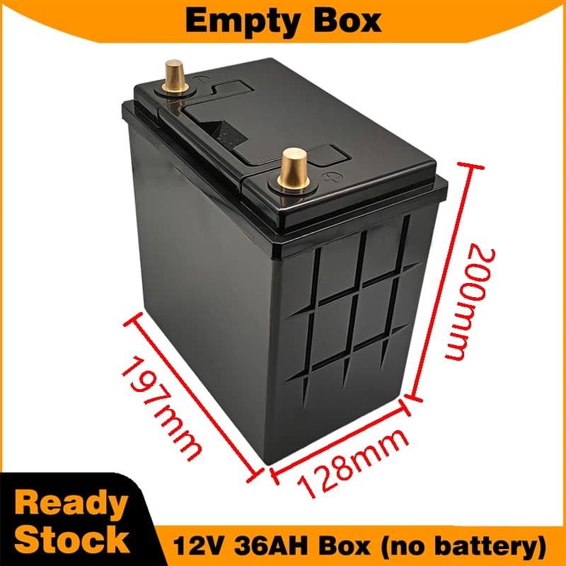 Contenitore vuoto per batteria 12V 36AH con maniglia tipo L/R per batteria di avviamento auto, contenitore vuoto per pacco batteria LiFePO4 senza batteria