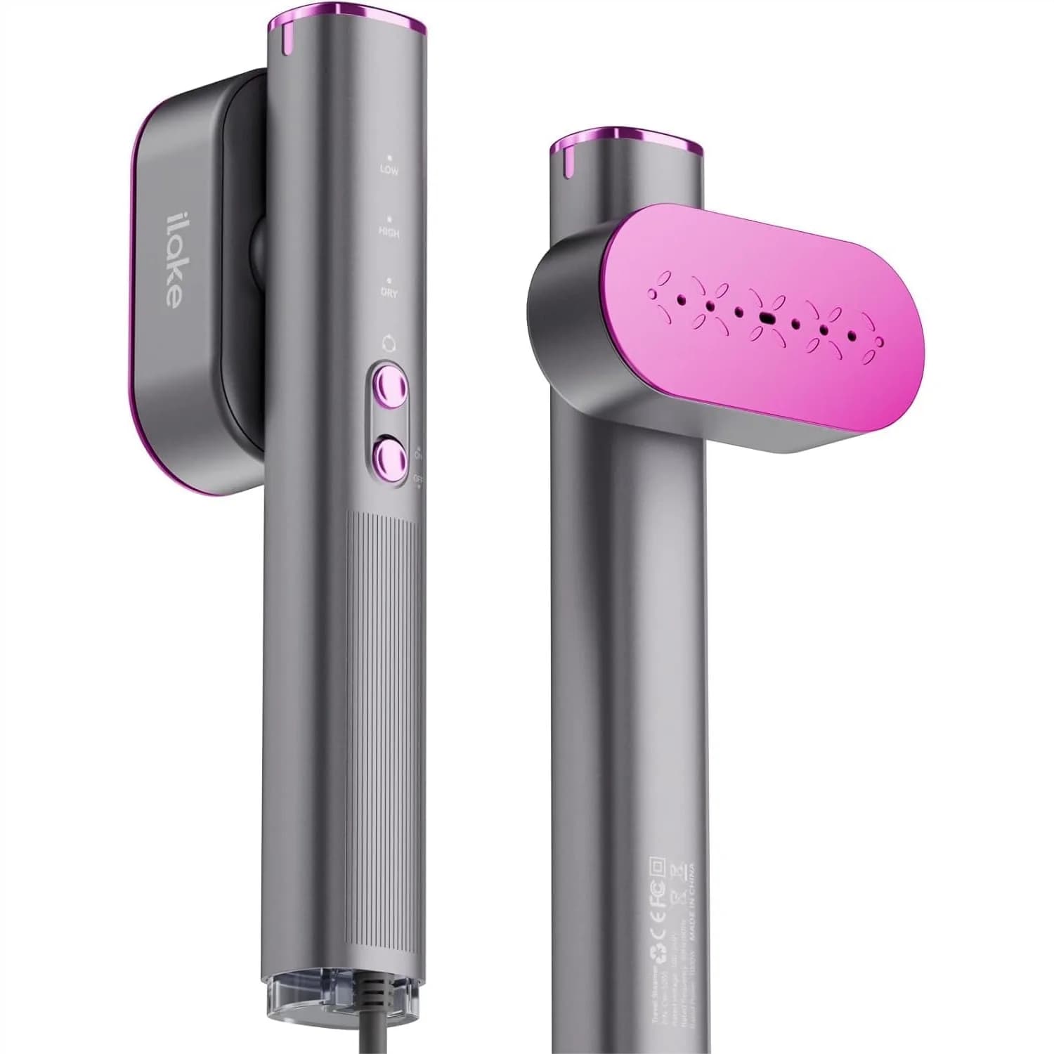 Vaporizzatore per Vestiti, 1000W Portatile da Viaggio, Doppia Tensione 100-240V, Serbatoio da 120ml, Ferro da Stiro e Vaporizzatore 2 in 1