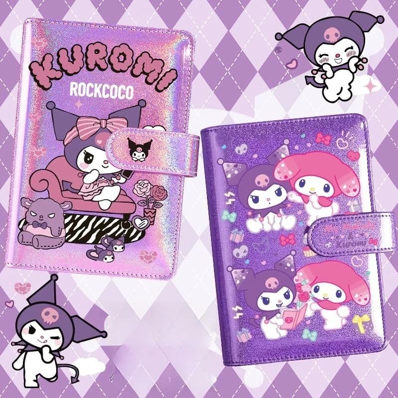 Quaderno Olografico a Tema Anime Kuromi, Cancelleria Sanrio Melody per Studenti, Bullet Journal, Planner, Blocco Note, Stile Cartone Animato Carino