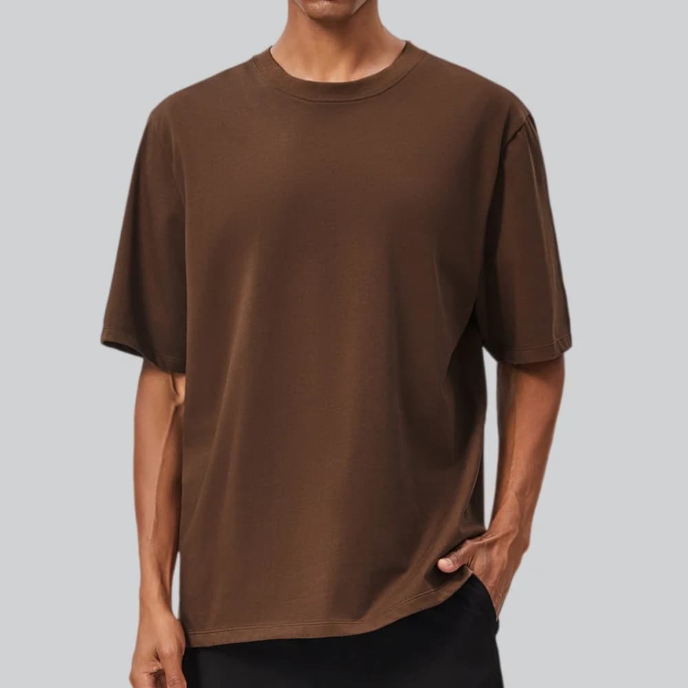 T-shirt sportiva da uomo a tinta unita per corsa e allenamento, abbigliamento sportivo casual ad asciugatura rapida, maglietta a maniche corte traspirante per allenamento