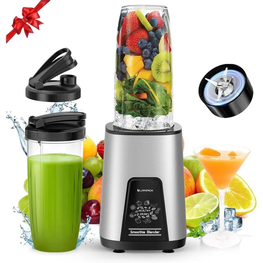 Frullatore personale da 900W con 2 bicchieri da 22oz per frullati, shaker proteici e bevande congelate
