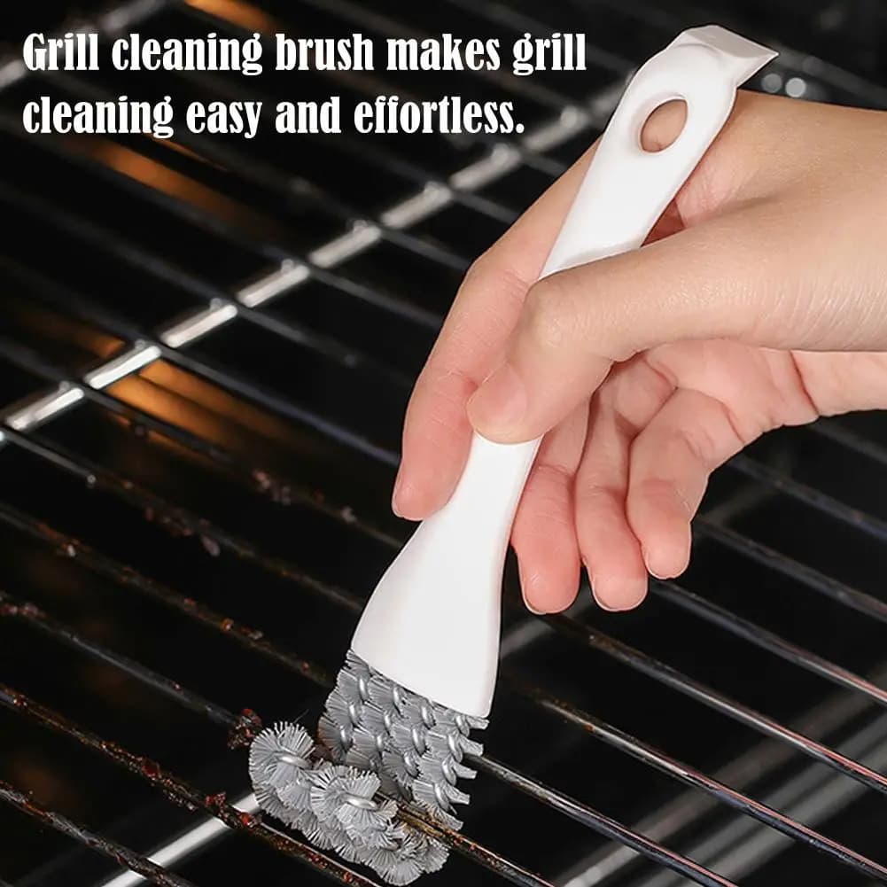 Flexible T-Shaped Cleaning Brush Kitchen Stove & Grill Scrubber with Long Handle Deep Clean Tool for Gaps & Corners