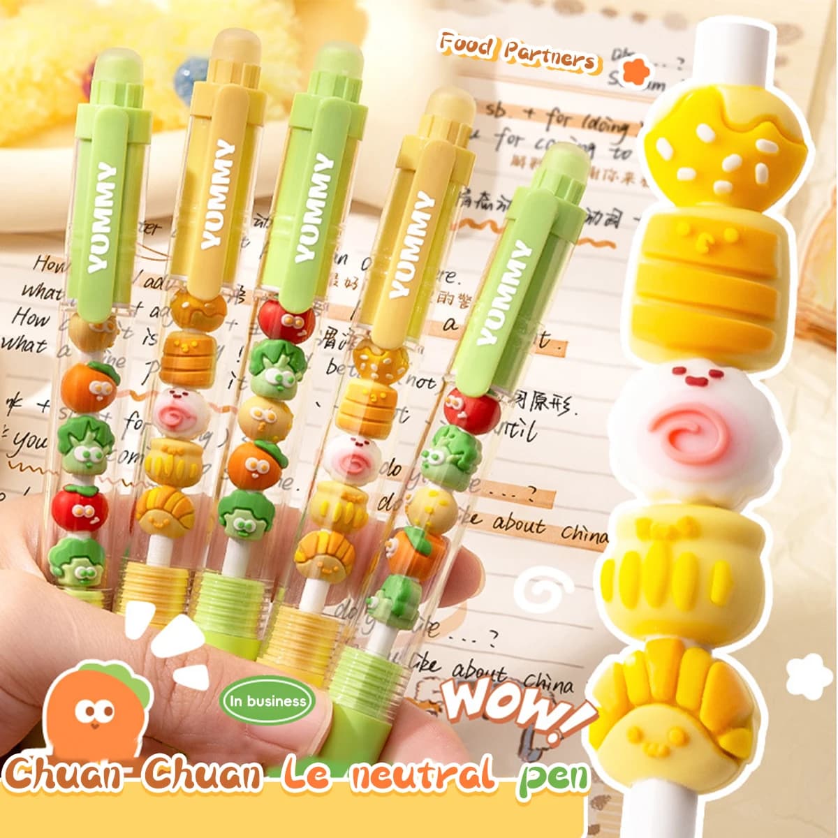 2 pezzi set penna gel 0,5 mm punta fine inchiostro nero carino penna creativa asciugatura rapida scrittura liscia per riviste cancelleria Kawaii economica