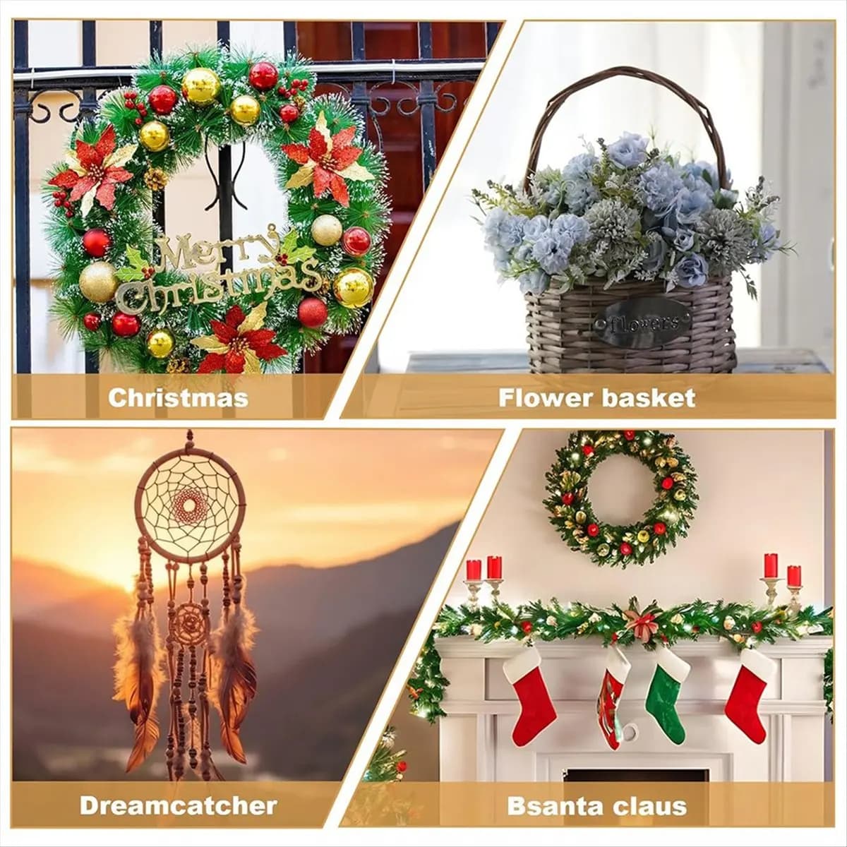 Reliable- 20 Pcs Craft Metal Rings Set, 5 Sizes for Wreath Making, Dream Catchers & DIY Decorations