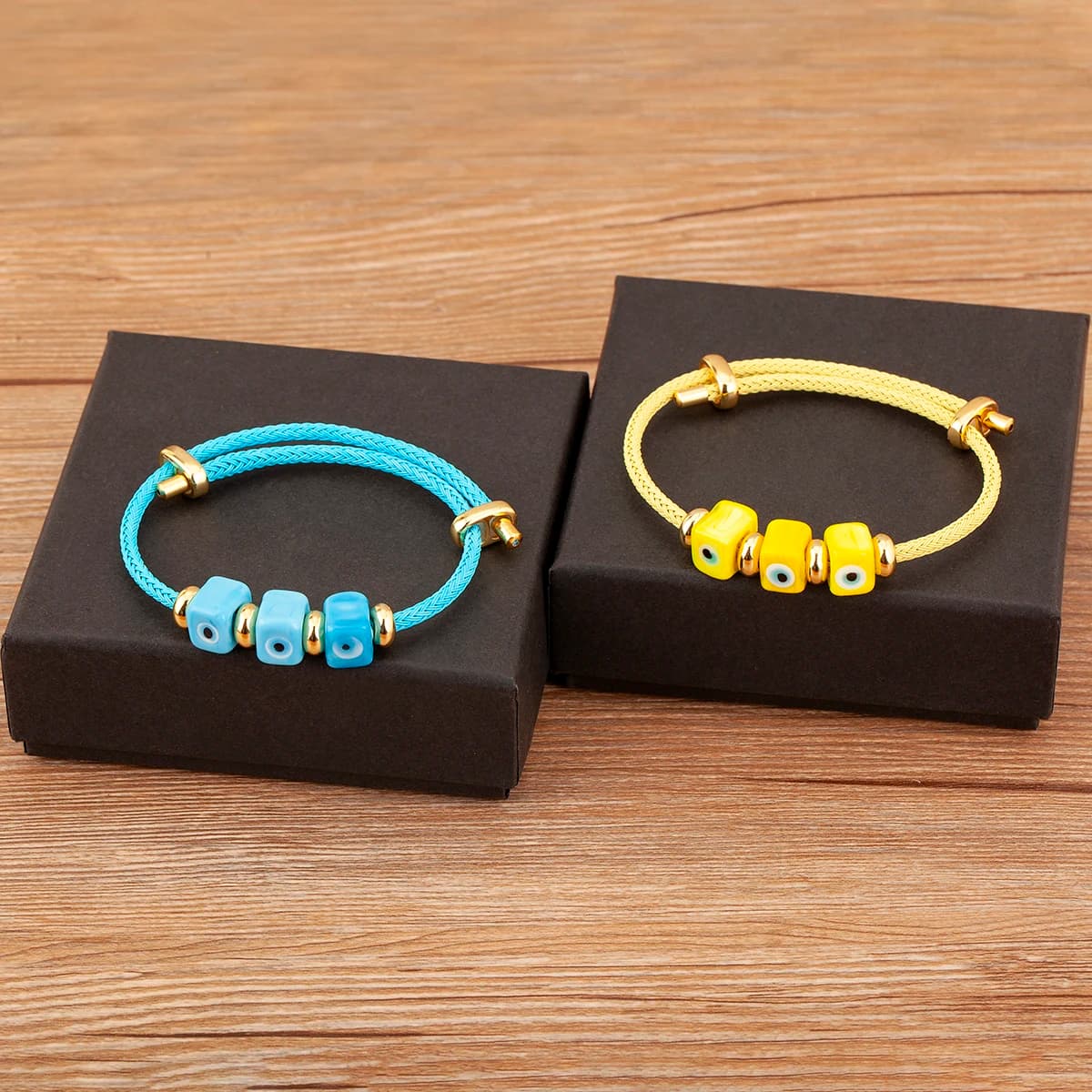 Nidin Bracciale con ciondolo malocchio stile punk Accessorio di moda regolabile per donna Regalo versatile di gioielli femminili
