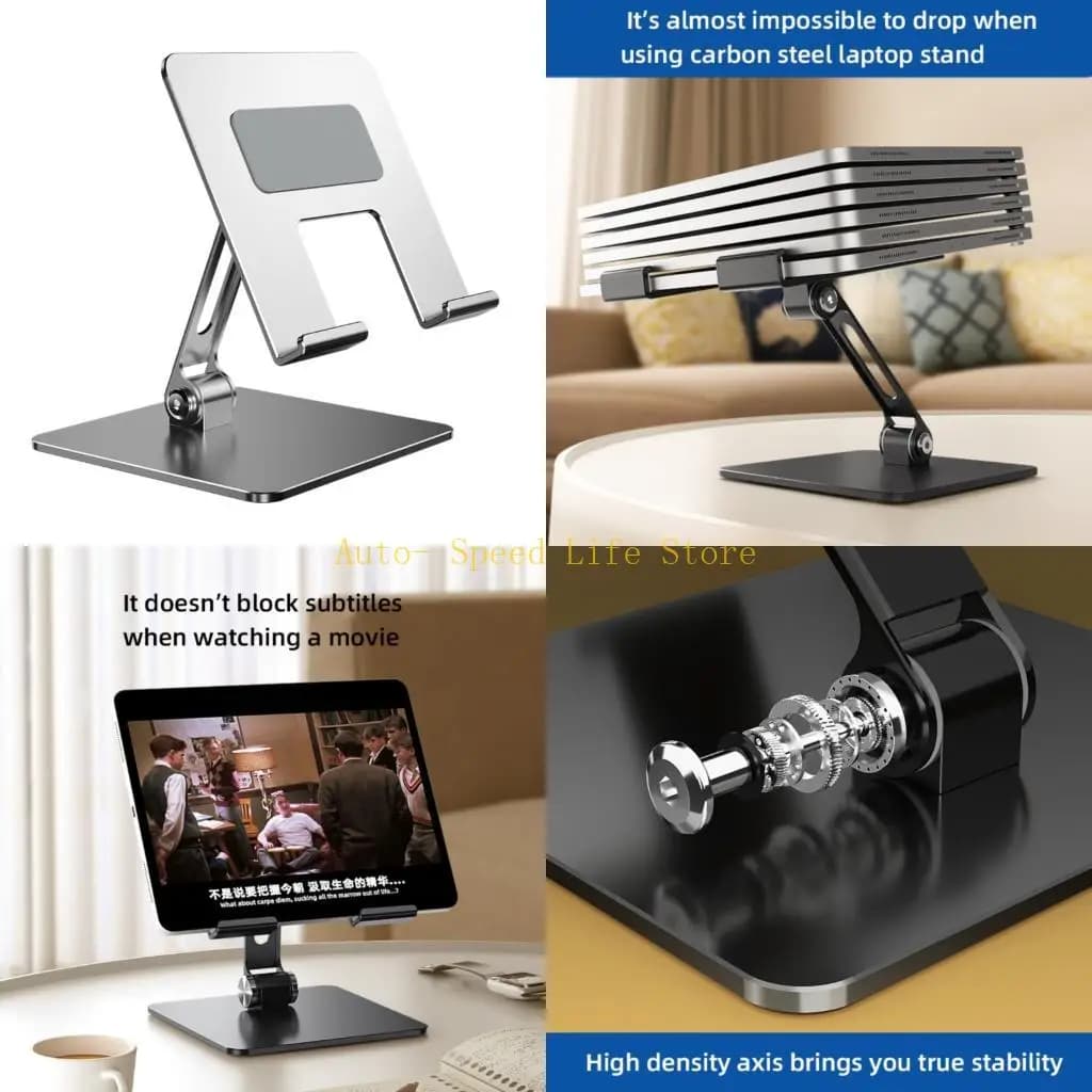02DA Servitore per laptop Reser per scrivania Ergonomic Piegable Computer Stand Regolable Altezza per lavoro collaborativo Easy