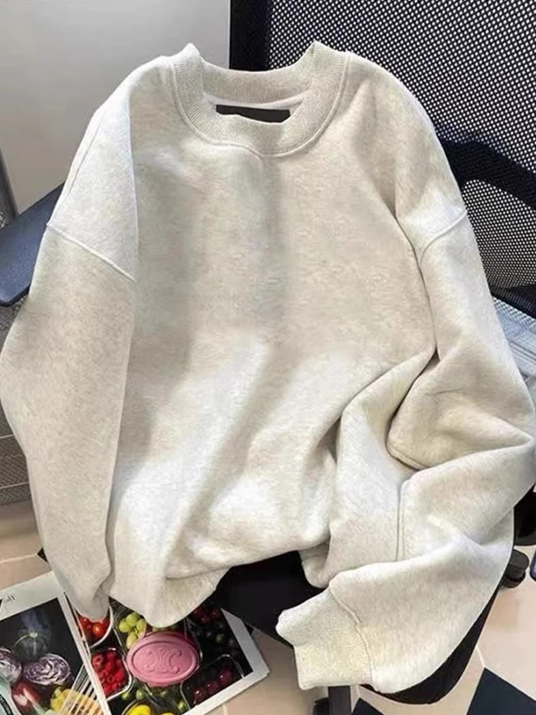 Thickened Heavyweight round Neck Sweatshirt Long Sleeve Base Layer Shirt Men's Autumn Winter Cleanfit Casual Comfortable T-shirt