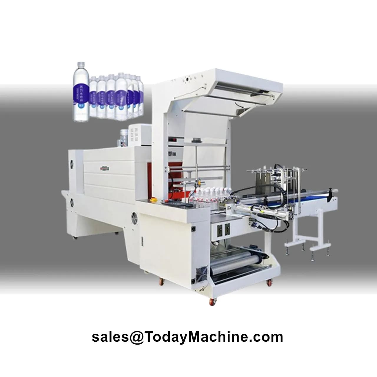 Automatic PE Film Shrink Beverage Water Bottle Sleeve Heat Tunnel Shrinking Wrapping Machine