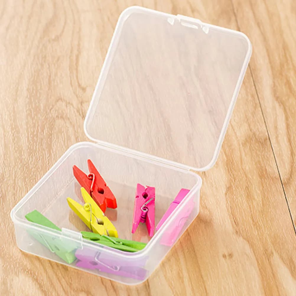 20 small storage boxes, transparent containers with covers, light and compact, for home and travel, jewelry organizer, mini plastic box